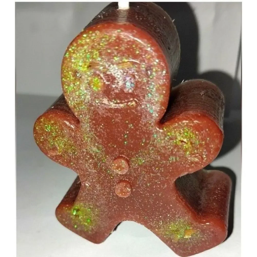 Hand crafted limited edition Gingerbread man candle